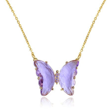Load image into Gallery viewer, Crystal Butterfly Gold Necklace
