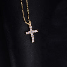 Load image into Gallery viewer, Gold Diamond Cross Necklace
